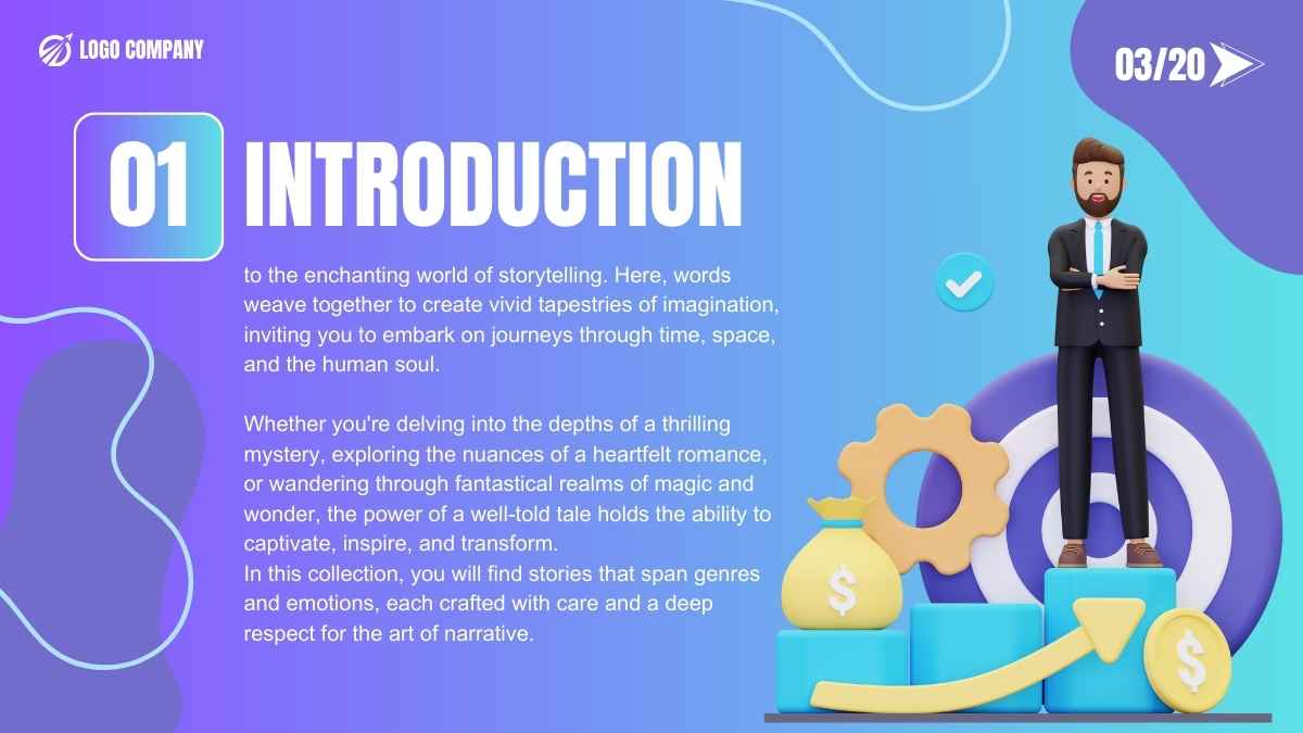 Rencana Bisnis dengan Framework 3D Abstrak - slide 3