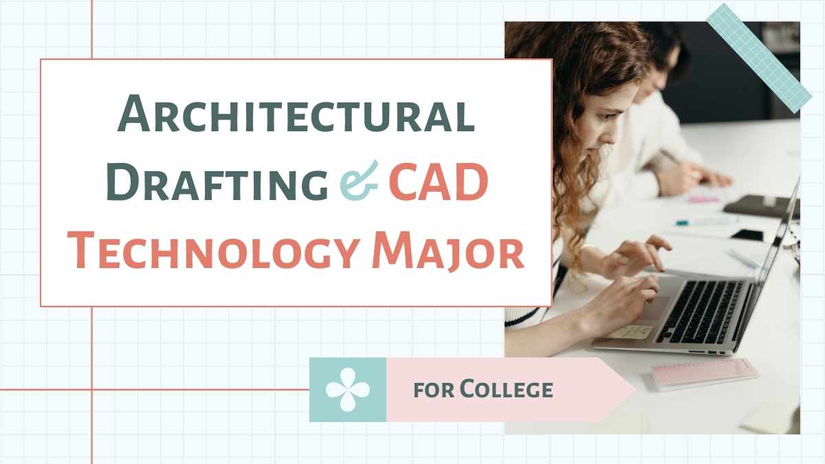 大学向けスライド用の建築製図＆CADテクノロジー専攻 ️ - slide 1