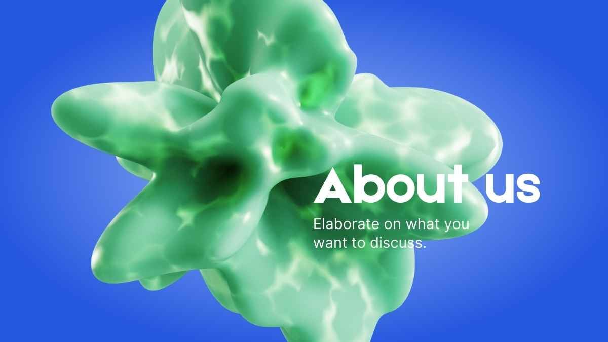Deck de Apresentação de Podcast 3D Abstrato Azul - deslizar 4