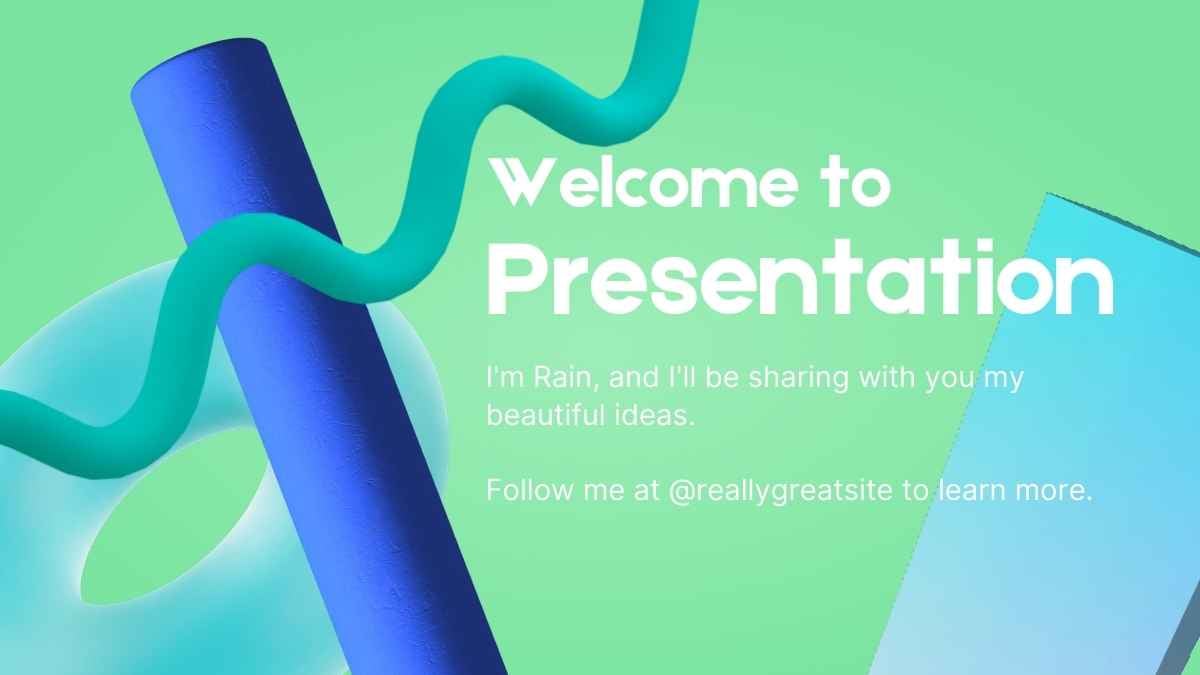 Deck de Apresentação de Podcast 3D Abstrato Azul - deslizar 5