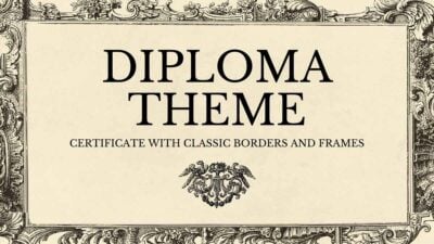 Tema Clásico de Diploma con Elegantes Bordes y Marcos Plantillas