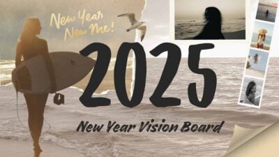 Papan Visi Tahun Baru 2025 Collage