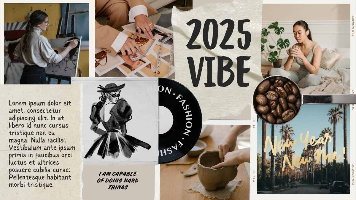 Papan Visi Tahun Baru 2025 Collage - slide 5