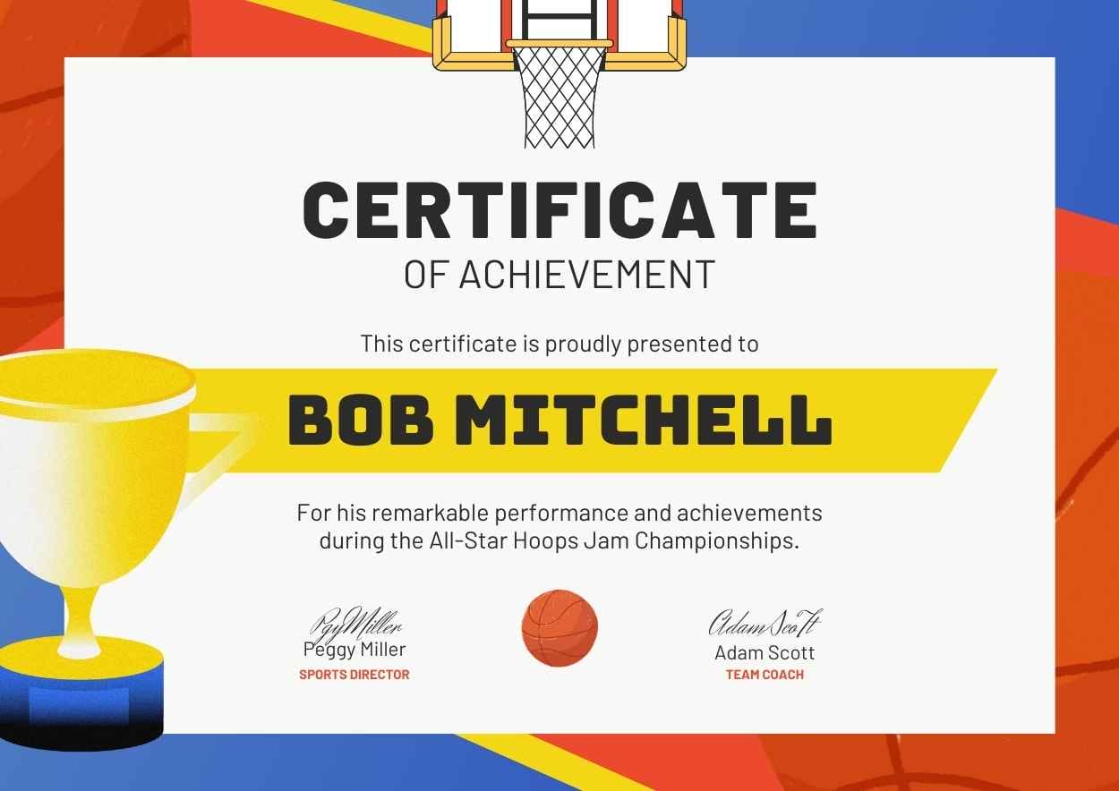 Sertifikat Basket Creative - slide 1