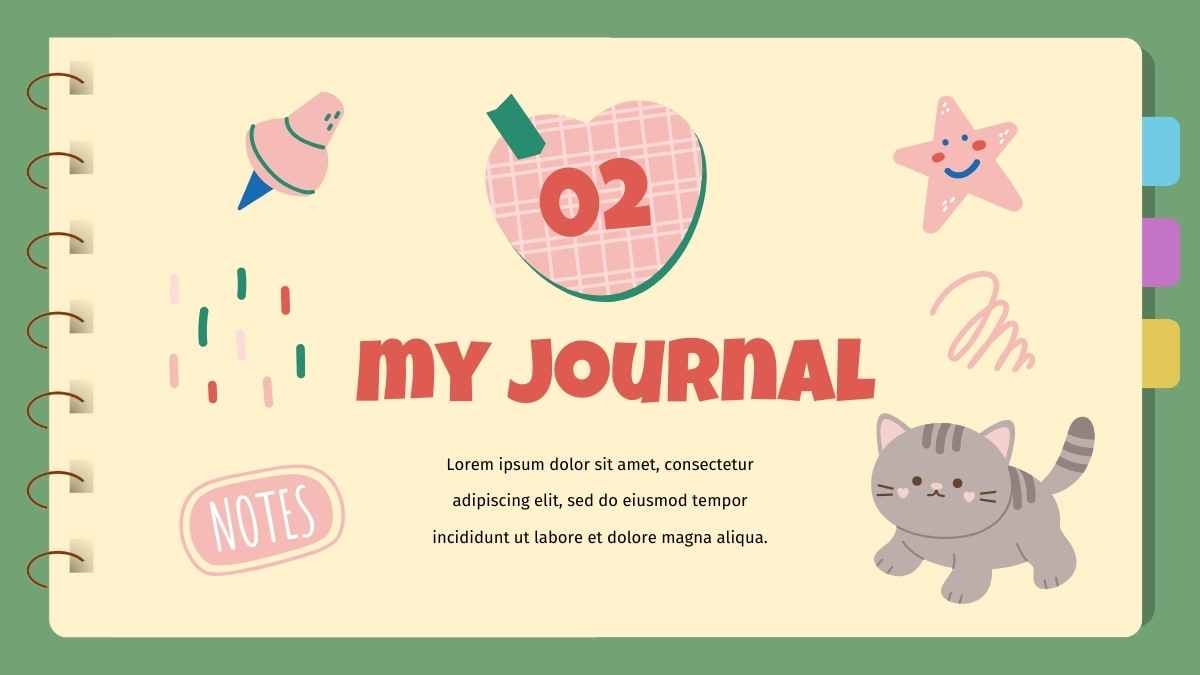 Slides de Jornal Ilustrado com Gatos Fofos - deslizar 9