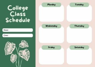 Jadwal Kuliah yang Imut