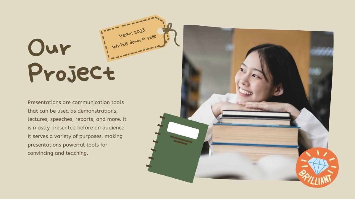 Slides de Diário em Estilo Coreano Fofo - deslizar 12