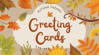 Tarjetas de Felicitación con Tema Floral de Otoño Plantillas