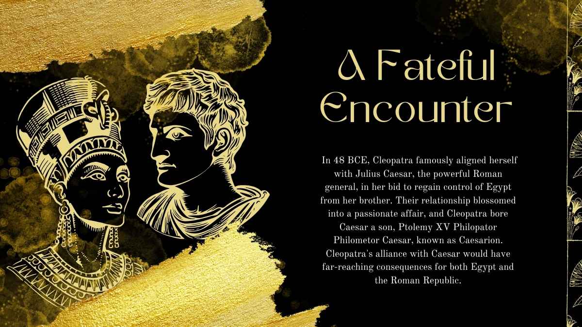 Slide Biografi Cleopatra yang Mewah - slide 4