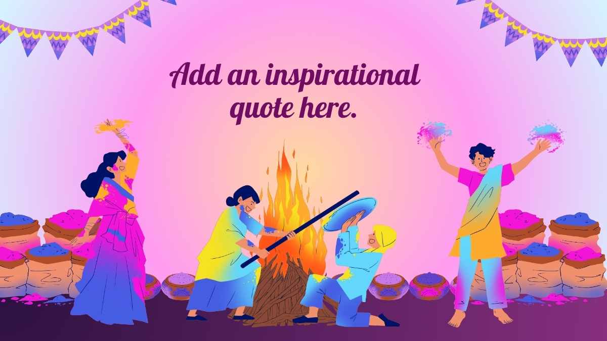 Slide Pelajaran Bergambar tentang Perayaan Holi untuk Sekolah - slide 10