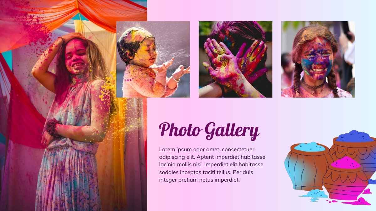 Slide Pelajaran Bergambar tentang Perayaan Holi untuk Sekolah - slide 11