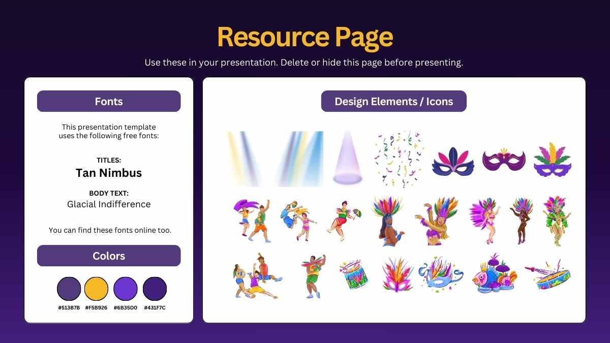 Slide Background Topeng Mardi Gras dengan Ilustrasi - slide 14