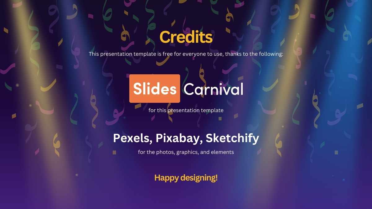 Slide Background Topeng Mardi Gras dengan Ilustrasi - slide 15