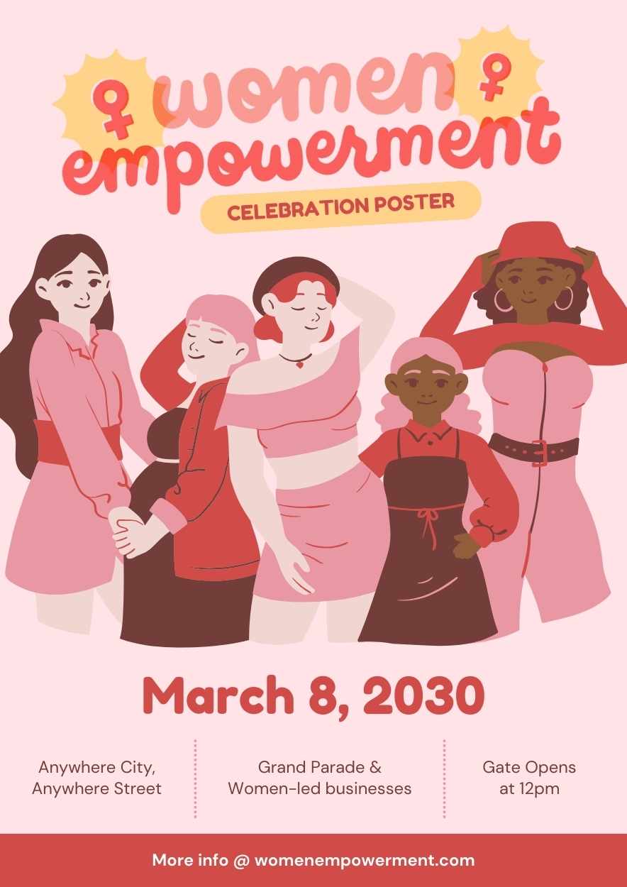 Poster Ilustrasi Perayaan Pemberdayaan Perempuan - slide 1