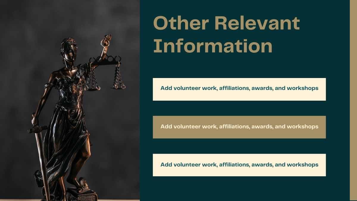 Plantillas Minimalistas para Currículum de Abogado Corporativo - diapositiva 8
