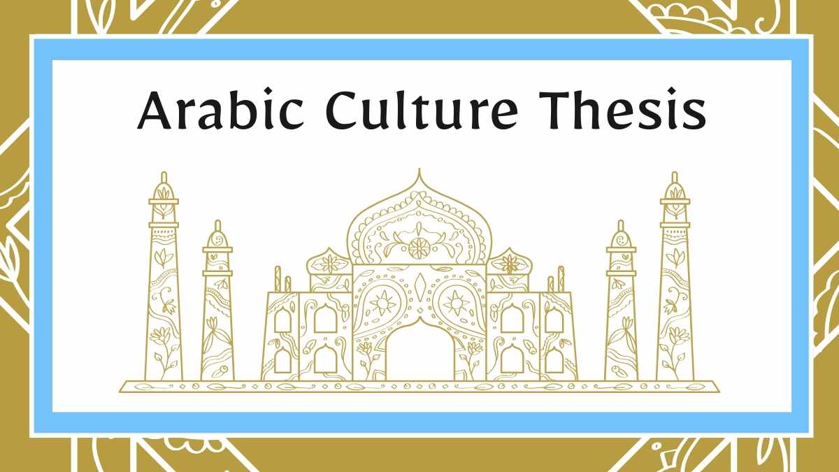Slides Simples de Tese sobre Cultura Árabe - deslizar 1