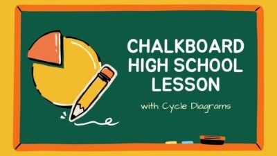 Pelajaran Sekolah Menengah dengan Diagram Siklus di Papan Tulis Simple