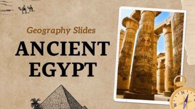 Slide Geografi Mesir Kuno Bergaya Vintage