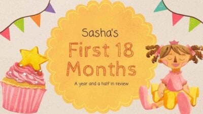 Pencapaian 18 Bulan Pertama Bayi dengan Gaya Watercolor