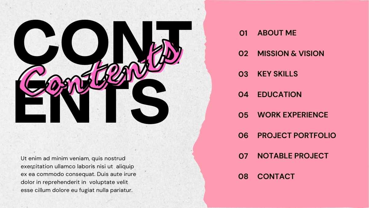 Slide Portofolio Desain Editorial Bergaya Retro Y2K Bernuansa Merah Muda - slide 2